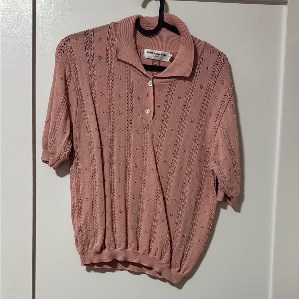 Pink Knit Women's Top